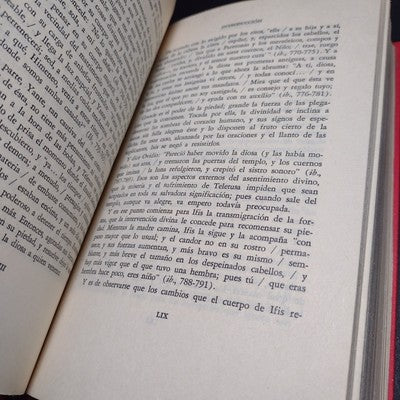 Ovidio Metamorfosis: Libros I-XV, Ruben Bonifaz Nuno -1980 Spanish (2 Books)
