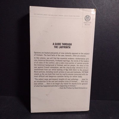 Vietnam: History, Documents, And Opinions By Marvin Gettleman - 1970 Paperback