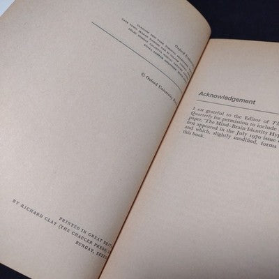 Mind in Action: An Essay in Philosophical Psychology by C. H. Whiteley - 1973 PB