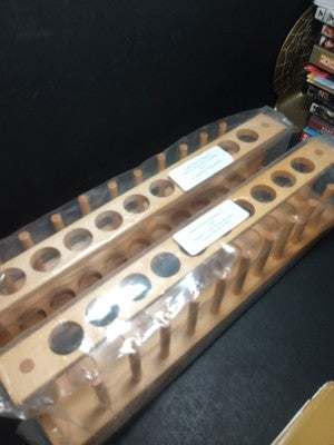 lot of 2 Test Tube Rack Wooden -resistant Lab Supplies for Laboratory 10 place