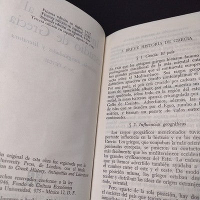 A. Petrie: Introduccion Al Estudio De Grecia -3rd Edition 1961 Spanish Hardcover