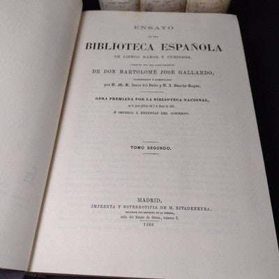 Ensayo De Una Biblioteca Espanola De Libros Raros Y Curiosos Tomo 1 - 4 +