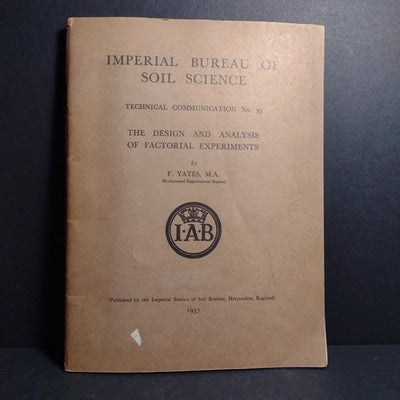 Imperial Bureau of Soil Science: Technical Communication No. 35 by F. Yates