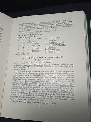 1962 Rowland Ward's Records of Big Game Africa Illustrated