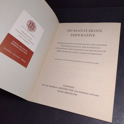 Humanitarian Imperative: Interpellation, Governmental Declaration and Resolution