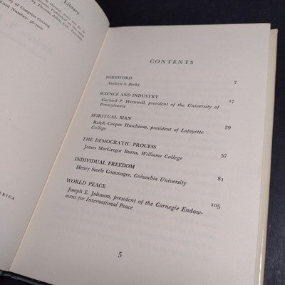The Challenge to American Life by Andrew S. Berky -1956 Hardcover -Political Sci