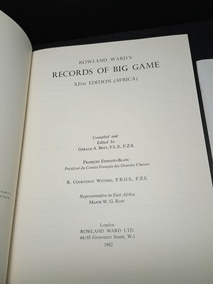 1962 Rowland Ward's Records of Big Game Africa Illustrated