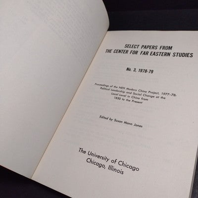 Select Papers From The Center For Far Eastern Studies No. 3, 1978-79