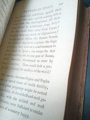 1781 View of Society & Manners in Italy John Moore 2nd Edition Vol 2 Exlibris