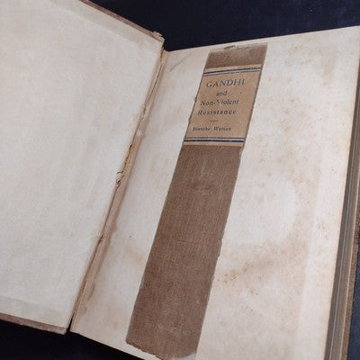 Gandhi and Non-Violent Resistance by Miss Blanche Watson -1923 Hardcover