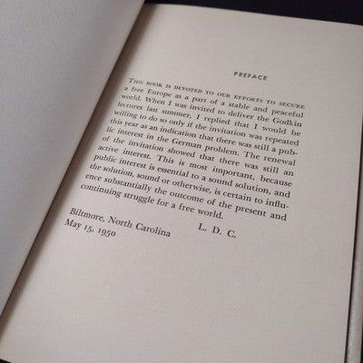 Germany And The Fight For Freedom By Lucius D. Clay -1950 Hardcover