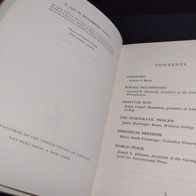 The Challenge to American Life by Andrew S. Berky -1956 Hardcover -Political Sci
