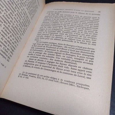 Anne De Bretagne: Duchesse Et Reine par Emile Gabory - 11th Ed. 1941 Paperback