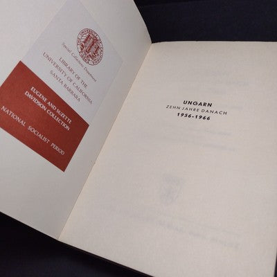 Ungarn Zehn Jahre Danach 1956-1966: Ein Wissenschaftliches Sammelwerk