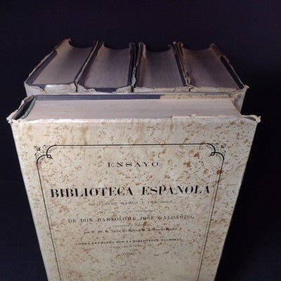 Ensayo De Una Biblioteca Espanola De Libros Raros Y Curiosos Tomo 1 - 4 +