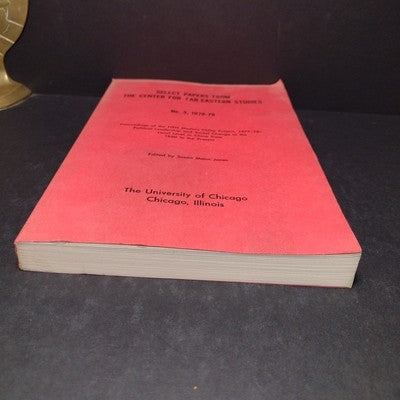 Select Papers From The Center For Far Eastern Studies No. 3, 1978-79
