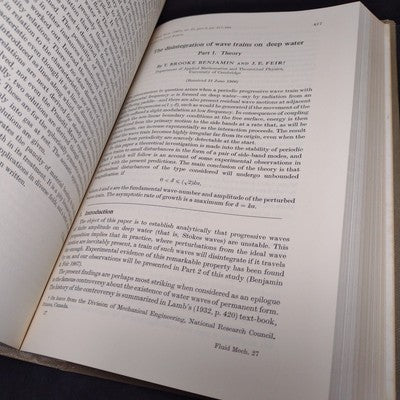 Journal of Fluid Mechanics: Volume 27 1967 by T. Benjamin -Hardcover Engineering