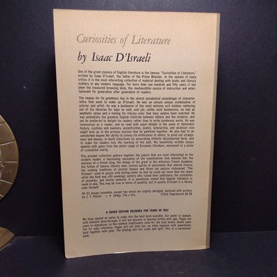 Curiosities of Literature by Isaac D'Israeli -1964 Paperback -Literary Criticism