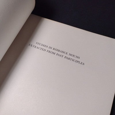 Studies In Romance Nouns Extracted From Past Participles by Emmanuel Georges