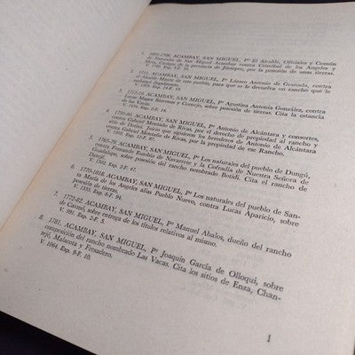 Indice De Documentos Relativos a los Pueblos del Estado de Mexico - 1966 1st Ed.