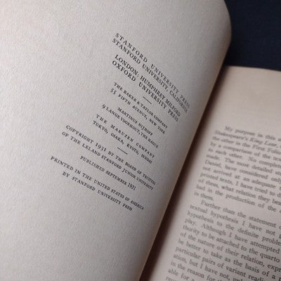 Language and Literature Vol. IV #2 - The Text of King Lear by Madeleine Doran