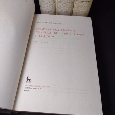 Ensayo De Una Biblioteca Espanola De Libros Raros Y Curiosos Tomo 1 - 4 +