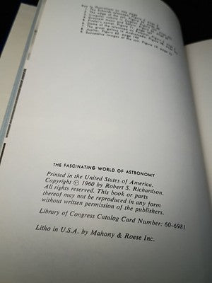 The Fascinating World of Astronomy by Robert S. Richardson (Hardcover 1960)