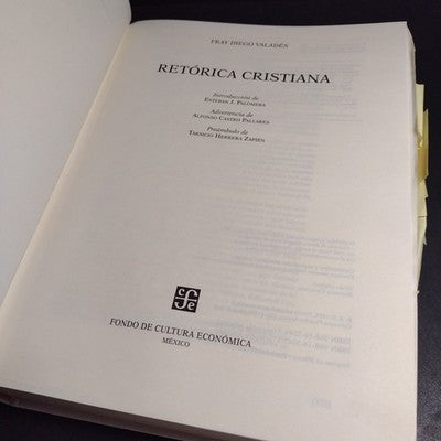 Retórica Cristiana Fray Diego Valadés - 2003 2nd Edition - Spanish Hardcover