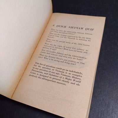 Vietnam: History, Documents, And Opinions By Marvin Gettleman - 1970 Paperback