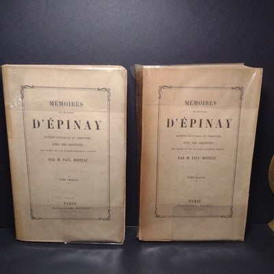 Memoires De Madame D'Epinay Tome Second par M. Paul Boiteau - 1863 Paperback