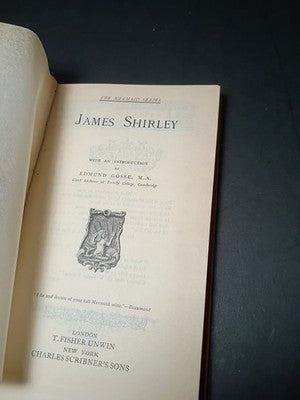 The Mermaid Series by James Shirley  1900s Hardcover book