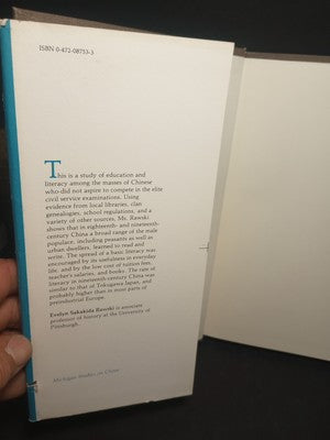 Education and Popular Literacy in Ch'ing China by Evelyn Rawski -Hardcover 1979
