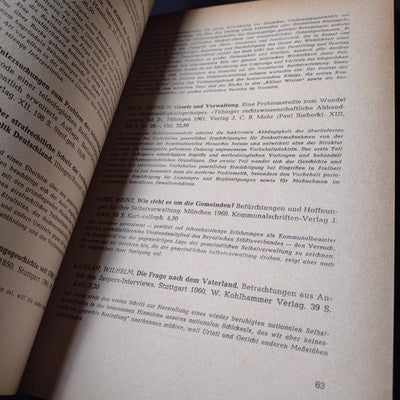 Literature-Verzeichnis Der Politischen Wissenschaften 1961, German Paperback
