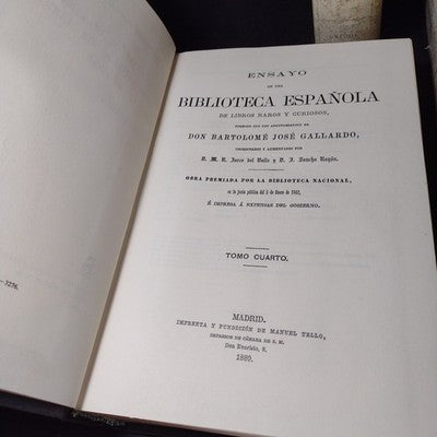 Ensayo De Una Biblioteca Espanola De Libros Raros Y Curiosos Tomo 1 - 4 +