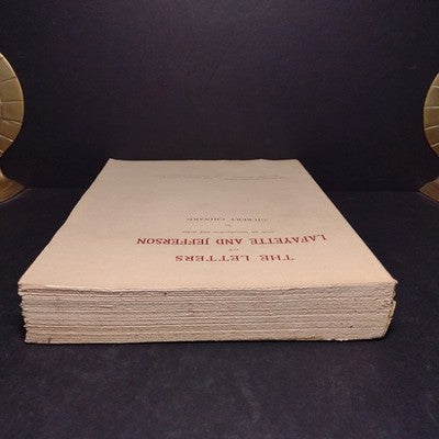 The Letters of Lafayette and Jefferson by Gilbert Chinard -1927 1st Ed Paperback