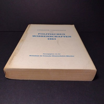 Literature-Verzeichnis Der Politischen Wissenschaften 1961, German Paperback