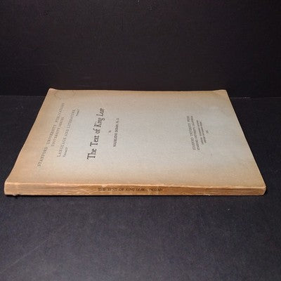 Language and Literature Vol. IV #2 - The Text of King Lear by Madeleine Doran
