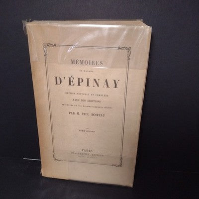 Memoires De Madame D'Epinay Tome Second par M. Paul Boiteau - 1863 Paperback