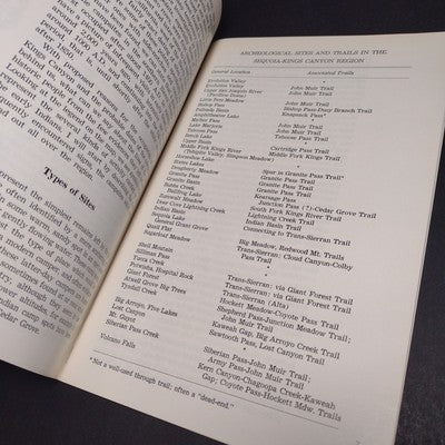 Indians of Sequoia and Kings Canyon by A.B. Elsasser -Paperback 1972 Revised