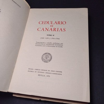 Cedulario De Canarias 1, 2, 3 Francisco Morales Padron, 1970 3 Paperbacks Total