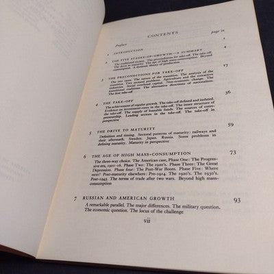 The Stages of Economical Growth: A Non-Communist Manifesto by W.W. Rostow - 1964