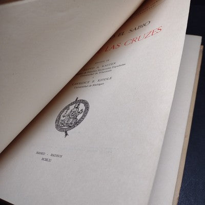 Libro De Las Cruzes, Alfonso Sabio -1961 Signed Spanish Paperback -Uncut Pages