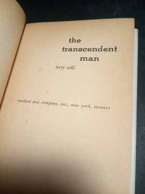 THE TRANSCENDENT MAN By Jerry Sohl HCwDJ 1st Edition Exlibris