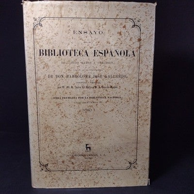 Ensayo De Una Biblioteca Espanola De Libros Raros Y Curiosos Tomo 1 - 4 +