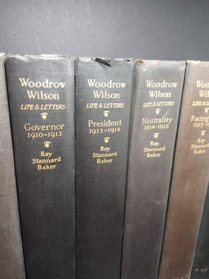 Woodrow Wilson Life and Letters Ray Stannard Baker First Edition 8 Vol Set
