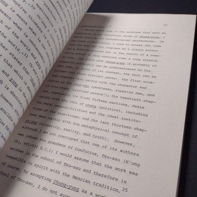Centrality and Commonality: An Essay on Chung-yung, Tu Wei-ming -Signed by Auth