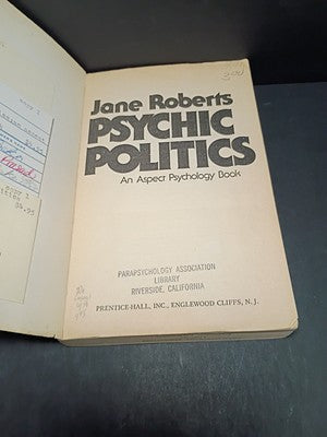 PSYCHIC POLITICS By Jane Roberts Ppbk 4th Print