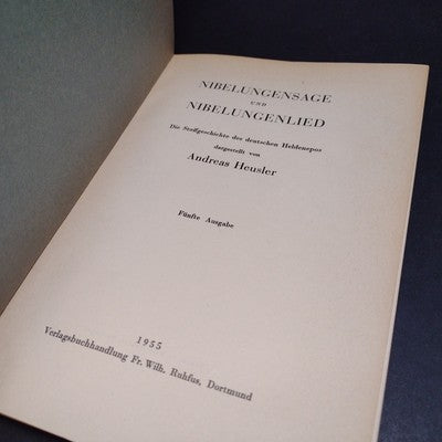 Nibelungensage Und Nibelungenlied, Andreas Heusler -German Paperback 1955