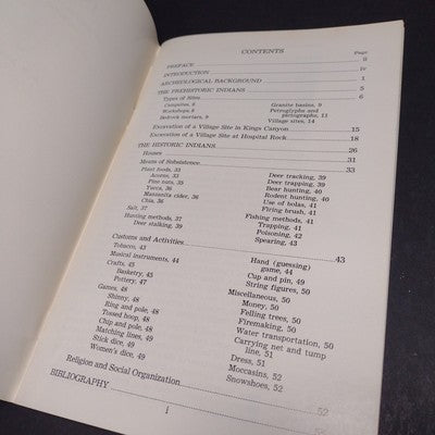 Indians of Sequoia and Kings Canyon by A.B. Elsasser -Paperback 1972 Revised