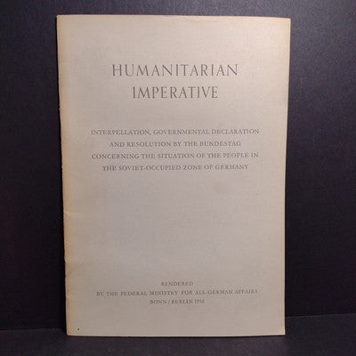 Humanitarian Imperative: Interpellation, Governmental Declaration and Resolution